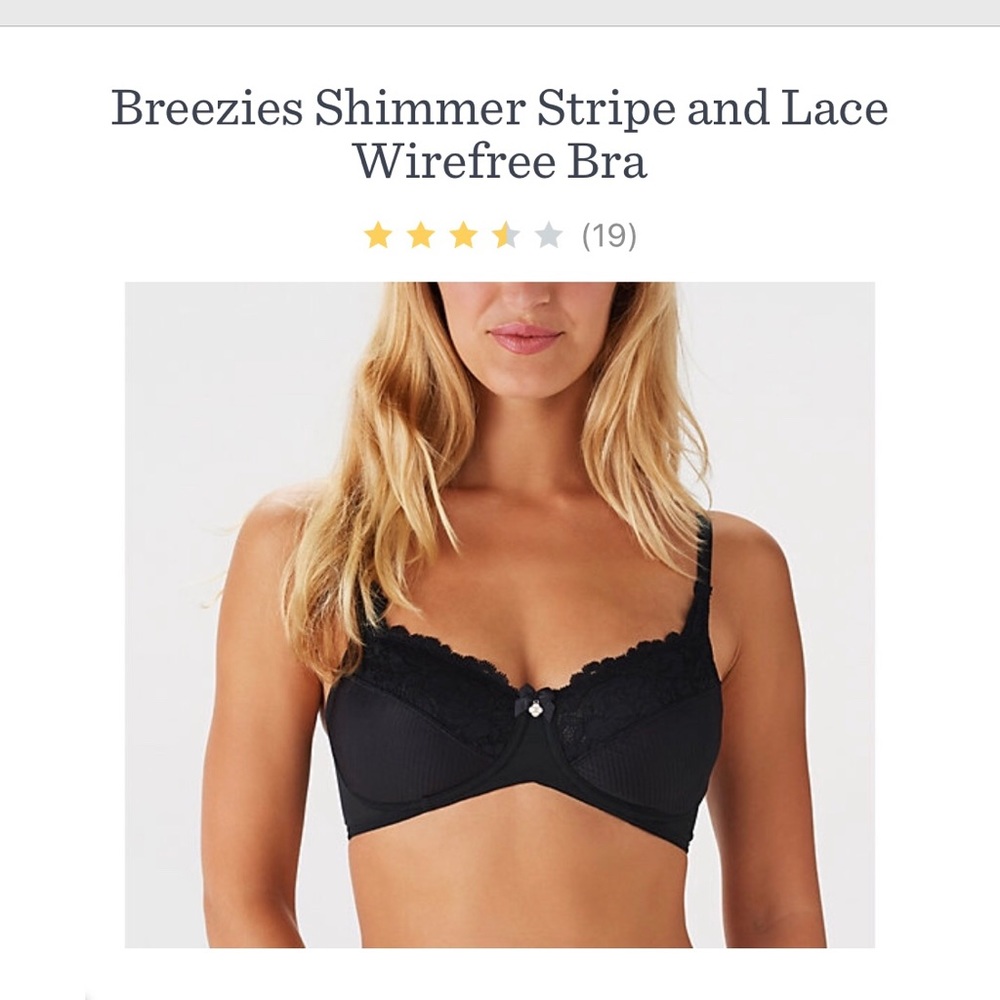 Breezies Shimmer & Lace Wirefree Bra